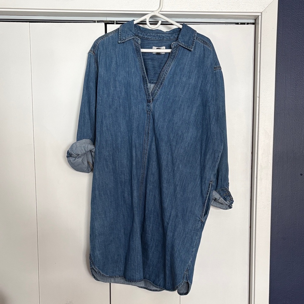 Universal Thread Blue Denim Shirt Dress
